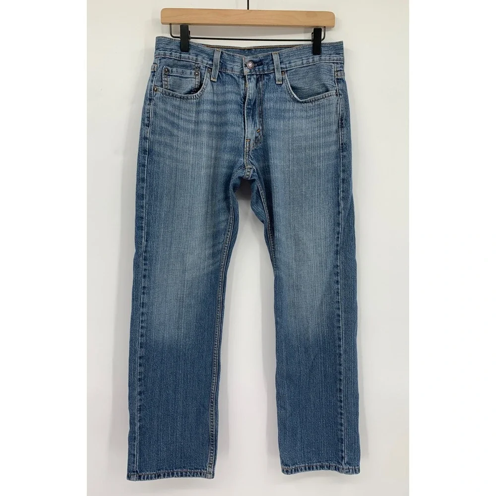 Levis 559 Jeans Mens 30x30 Blue Relaxed Straight Medium Wash Fade Denim Pants